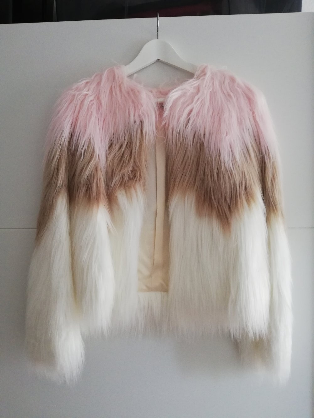 Christiane F. Cosplay Kostüm Pelzjacke, Shirt, Hotpants, Wig, Perücke 