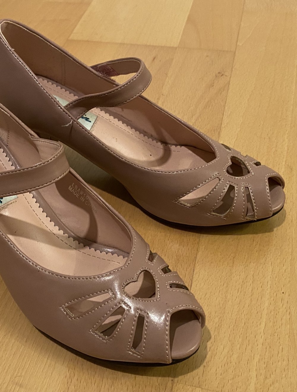 Lulu Hun Pumps 36 Herz Rosa altrosa Vintage Rockabilly