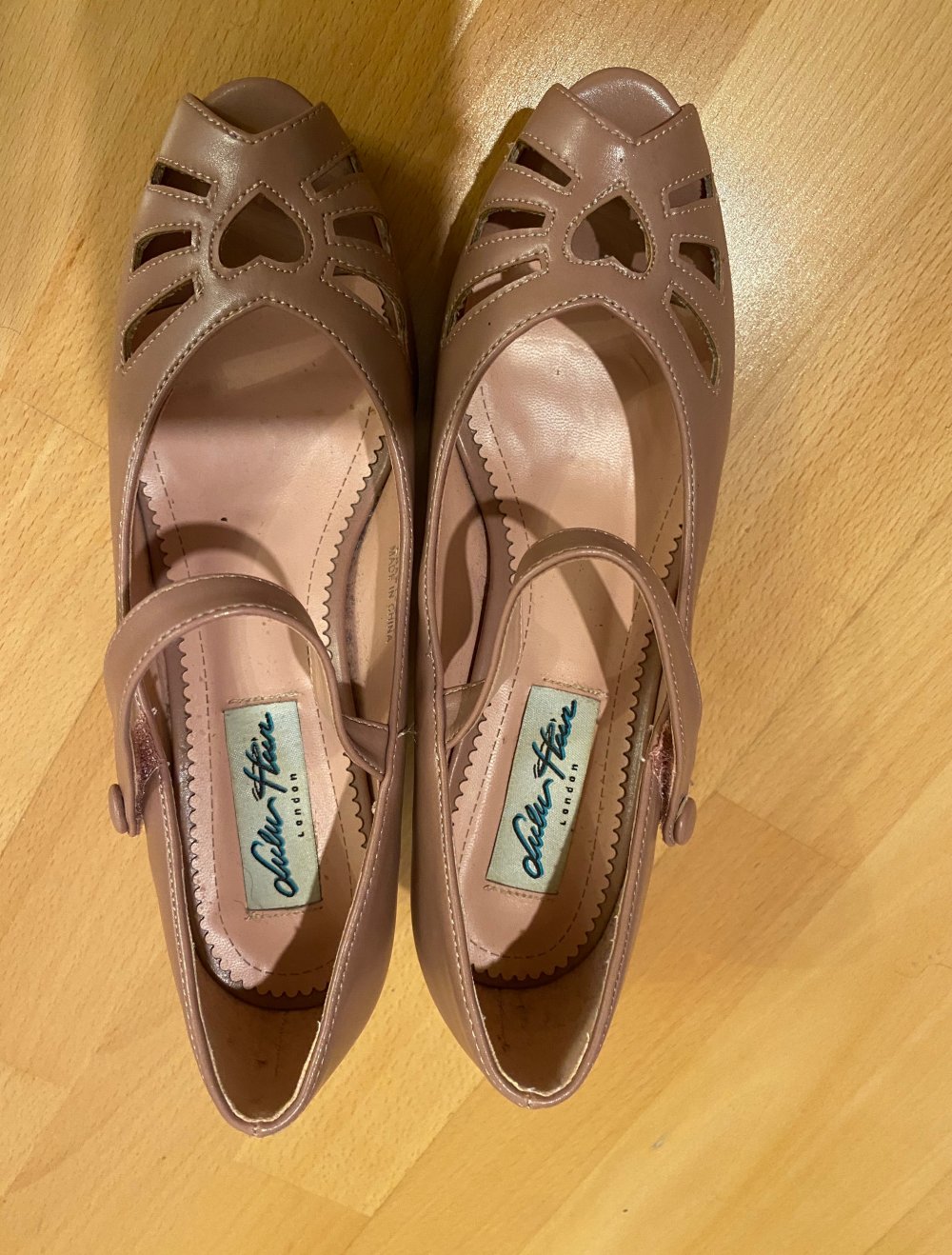 Lulu Hun Pumps 36 Herz Rosa altrosa Vintage Rockabilly