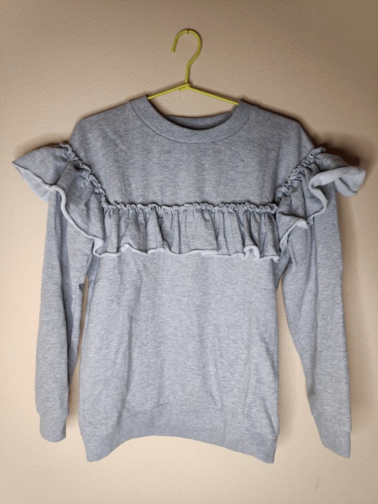 Sweatpullover mit Volants - Parisian - grau - 38