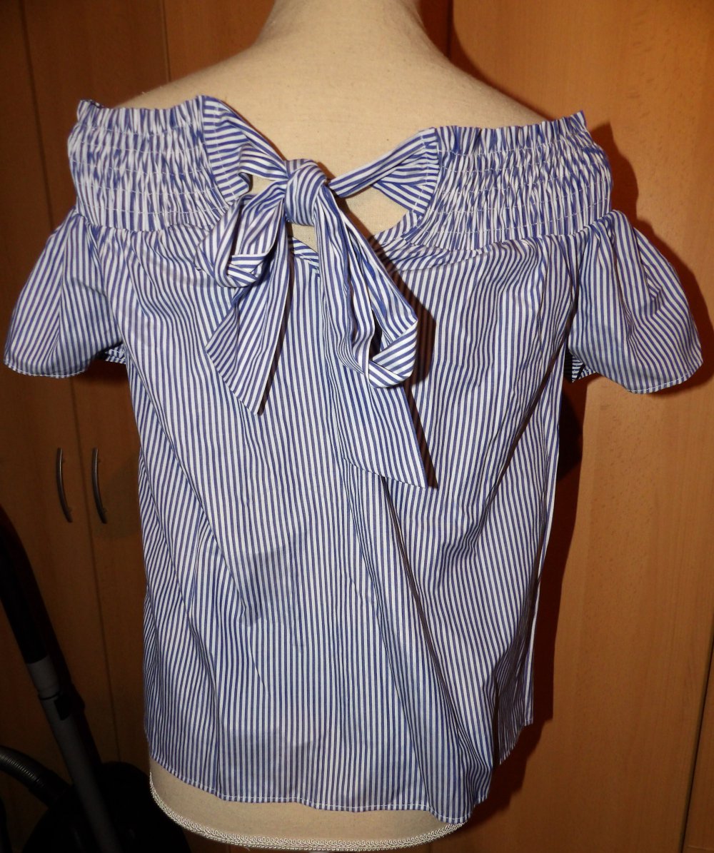 Bluse Streifen 36 38 Dorothy Parkins Schleife Schulterfrei 