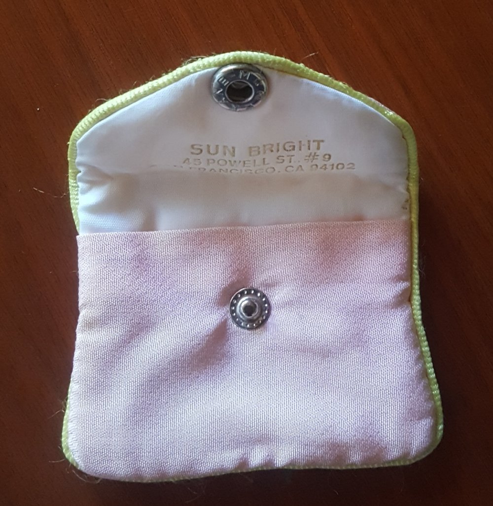 Mini Beutel Tasche Schminktasche Stoffbeutel USA San Francisco Vintage Boerse Rosenkranztaeschchen Kosmetik Organizer Ordnungssystem USA pink Druckknopf Tablettenbeutel Portemonnaie Sortierbeutelchen Börse Hülle Täschchen Kalifornien Sunbright