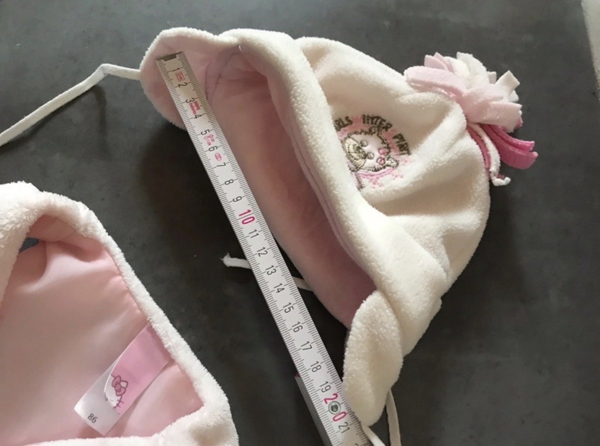 Babymütze Kapuze Kuschelig Girlie Größe 2 Mütze Bommelmütze