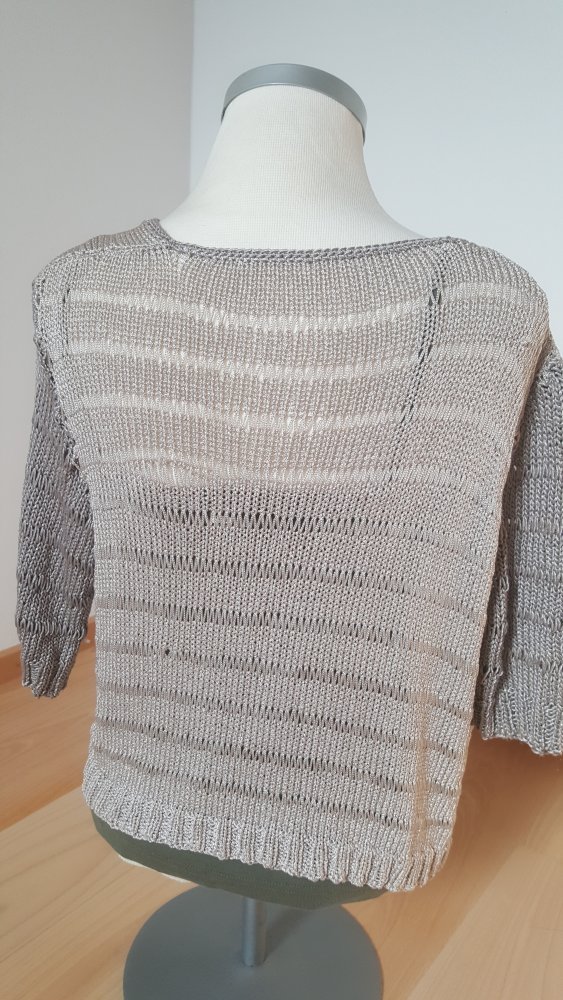 Weste Jacke Strick Cardigan Bolero Überwurf Jacke Oberteil Einzelstück Unikat festlich Onesized Halbarm