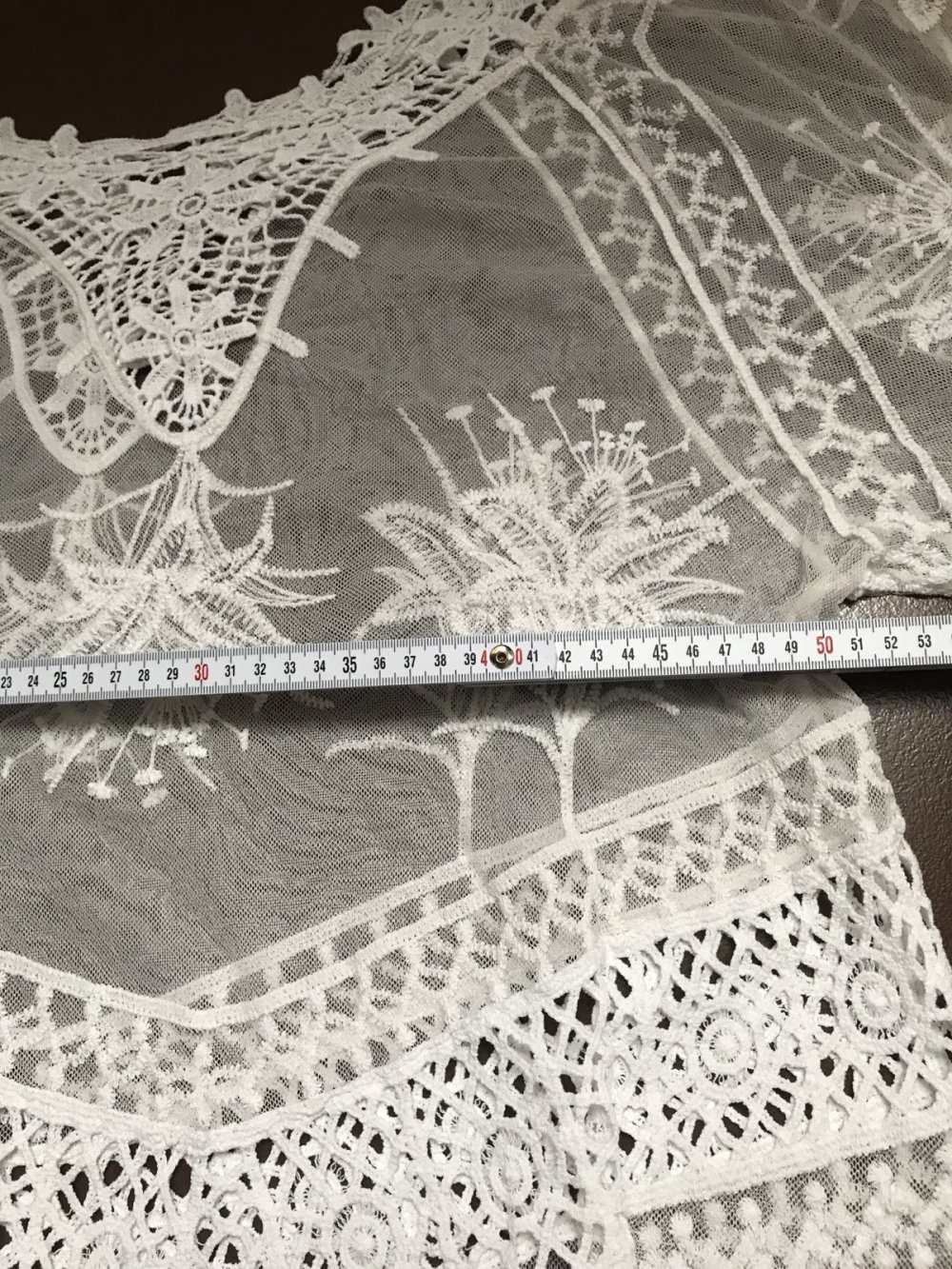 Tunika Kleid Mesh Makramee floral Kimono 44/46 Überwurf Boho Hippielook 