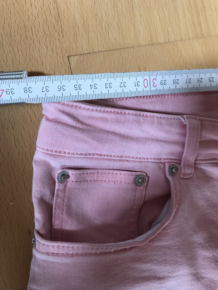 Jeans Markenware 40/42 Skinny Stretch ZARA Woman Premium Riped Usedlook Destroyed Knöchellang Highwaist 