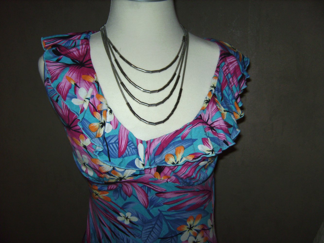 Kette Lagenkette, Gliederkette ummantelt 3-tlg. silberfarben Modeschmuck, Halskette Uni zeitlos Klassiker 