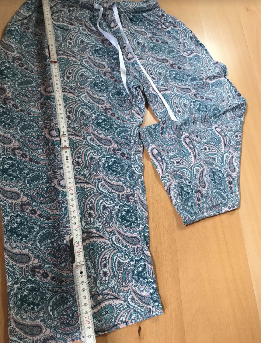 Homewear Sleepy Culotte 36 Schlafhose 7/8 Paisley Türkis Alooverprint