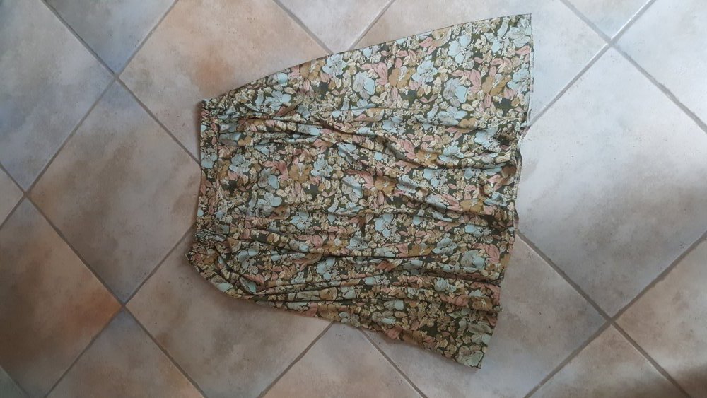 Rock, Faltenrock, Kostümrock, Einzelstück,  Schneiderhandwerk  Midirock, Vintage Lover, 80s Shabbydesign, Kostümrock Knöchellang, Rock Knielang mit Einstecktasche u Unterrock, Hibiscus Printdruck Blumenrock, Blütendesign türkis Florales  Muster 
