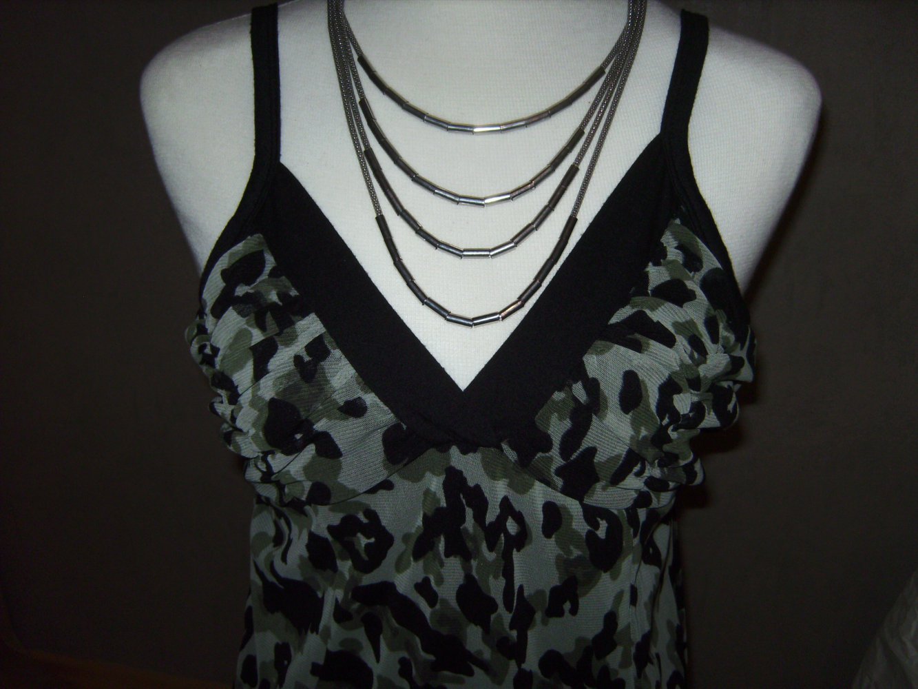 Kette Lagenkette, Gliederkette ummantelt 3-tlg. silberfarben Modeschmuck, Halskette Uni zeitlos Klassiker 