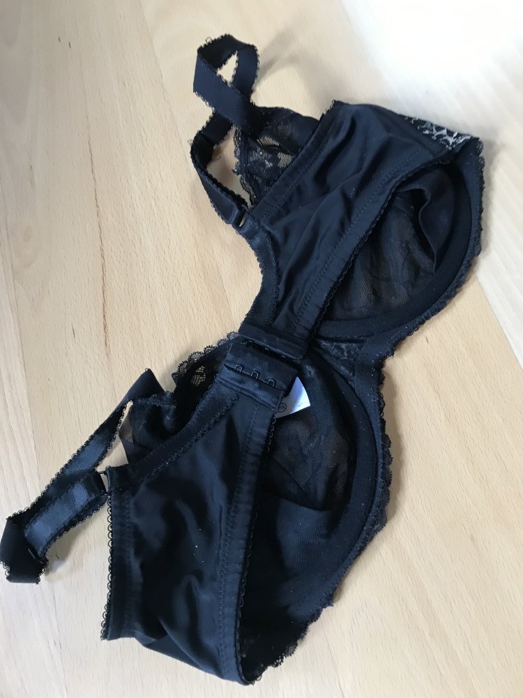 BH Balkonette Spitze Transparent 90E schwarz Lingerie 