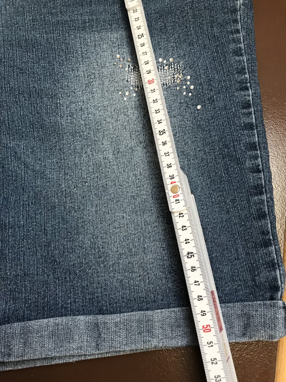 Jeans Short 44/46 Denim blue Glamour Pant 