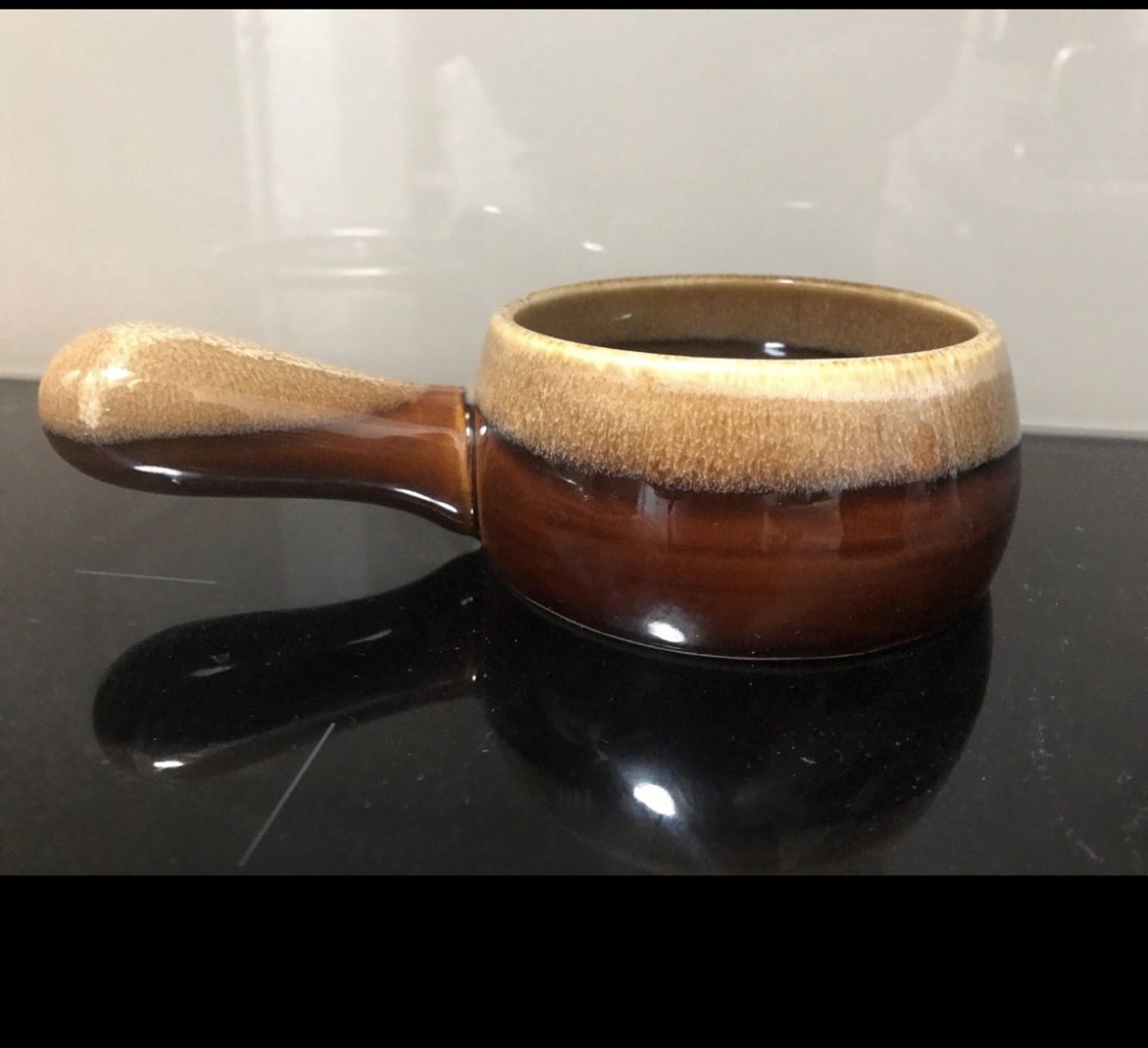 Stielpfännchen Ofengeschirr Keramik Lavadesign Tapaschale Miniterrine Suppenbowl Kasserole Party Buffet Deko Dip Schälchen Henkelgriff