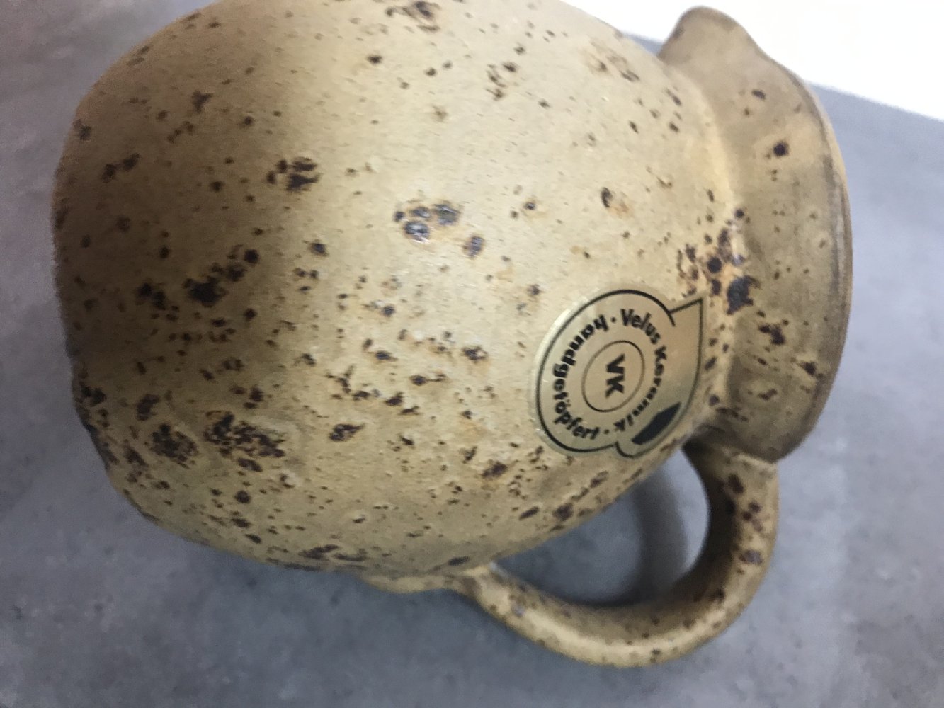 Vase Henkelkrug Tischdeko Keramik Studio Interieur Vintagelove Deko Gefäß ungenutzt