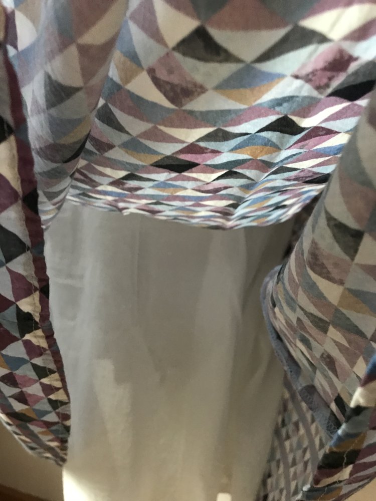 Rock Midirock Tellerrock 40 Multicolor Batikprint Blau Baumwolle A-Linie Retro Ethno Design 