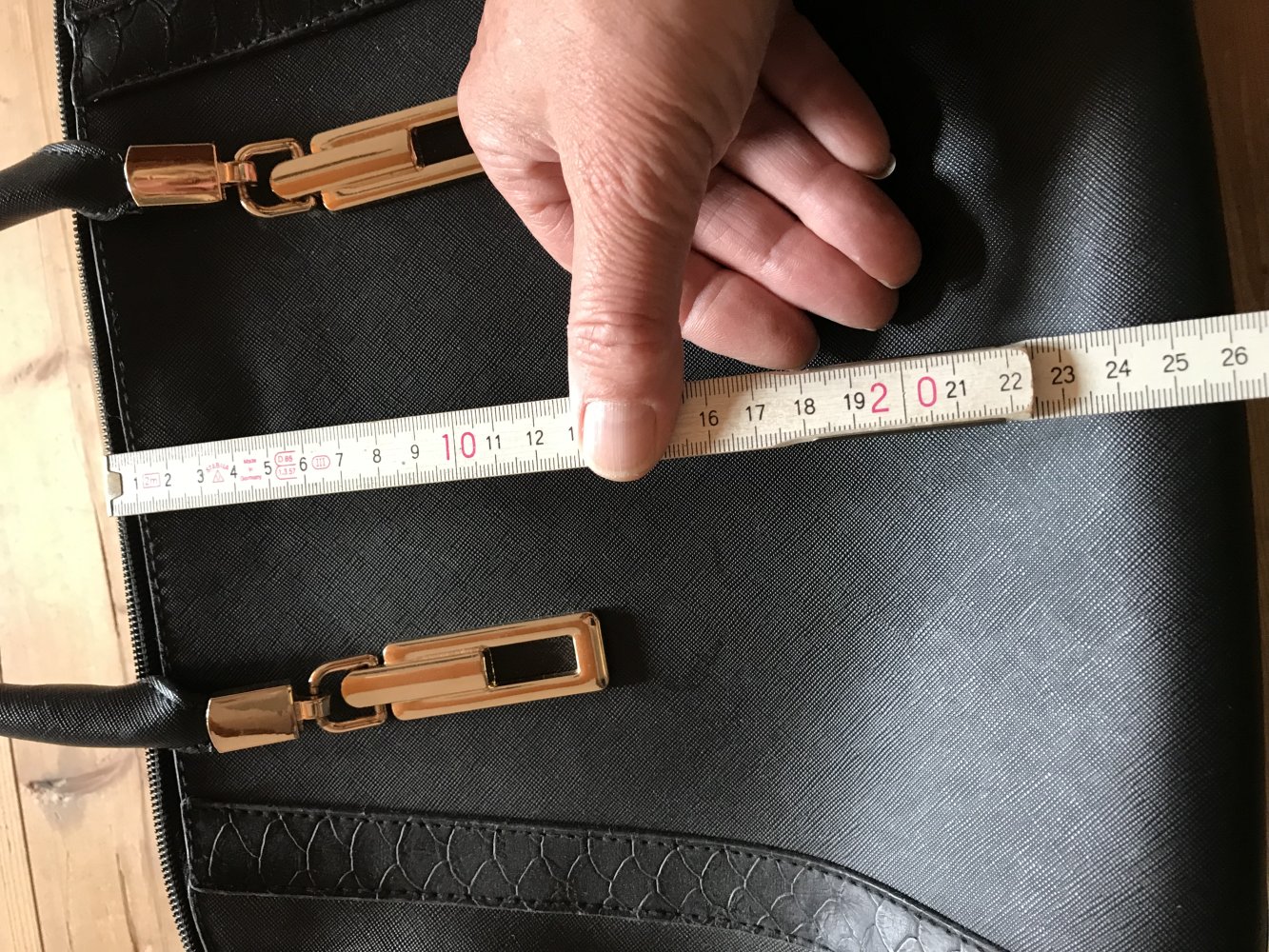 Tasche Shopper Bag Buissiness Handtasche Kofferbag schwarz Weekender 