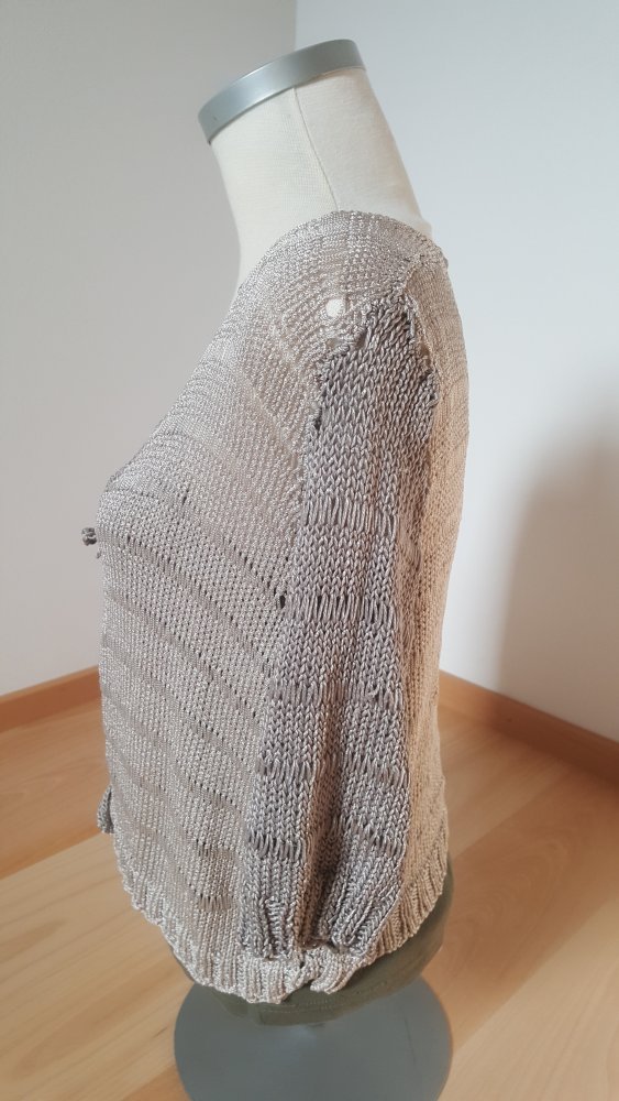 Weste Jacke Strick Cardigan Bolero Überwurf Jacke Oberteil Einzelstück Unikat festlich Onesized Halbarm