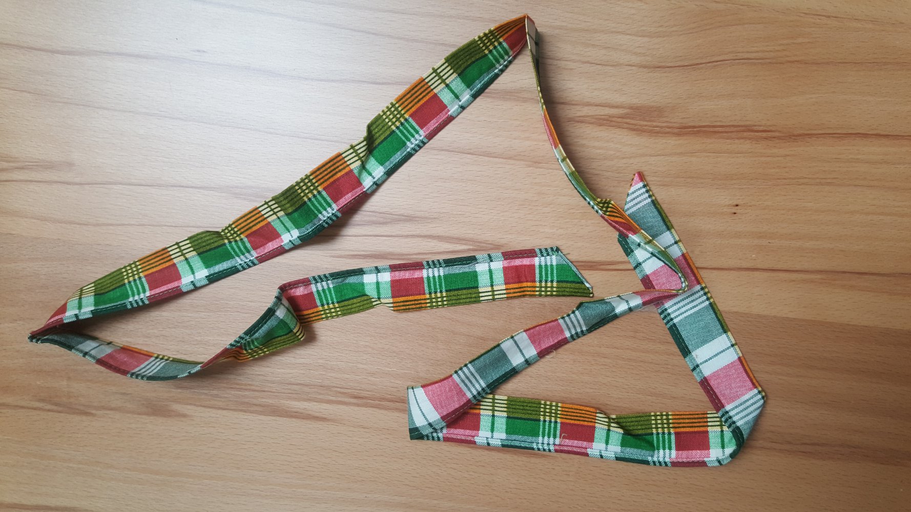 Schleife Gürtel Bandana Karomuster Tartan mint Haarband Schlaufenband Bindegürtel 70ies Glencheck Vintagelover Schlaufe Krawatte Trend Schleife Karomuster