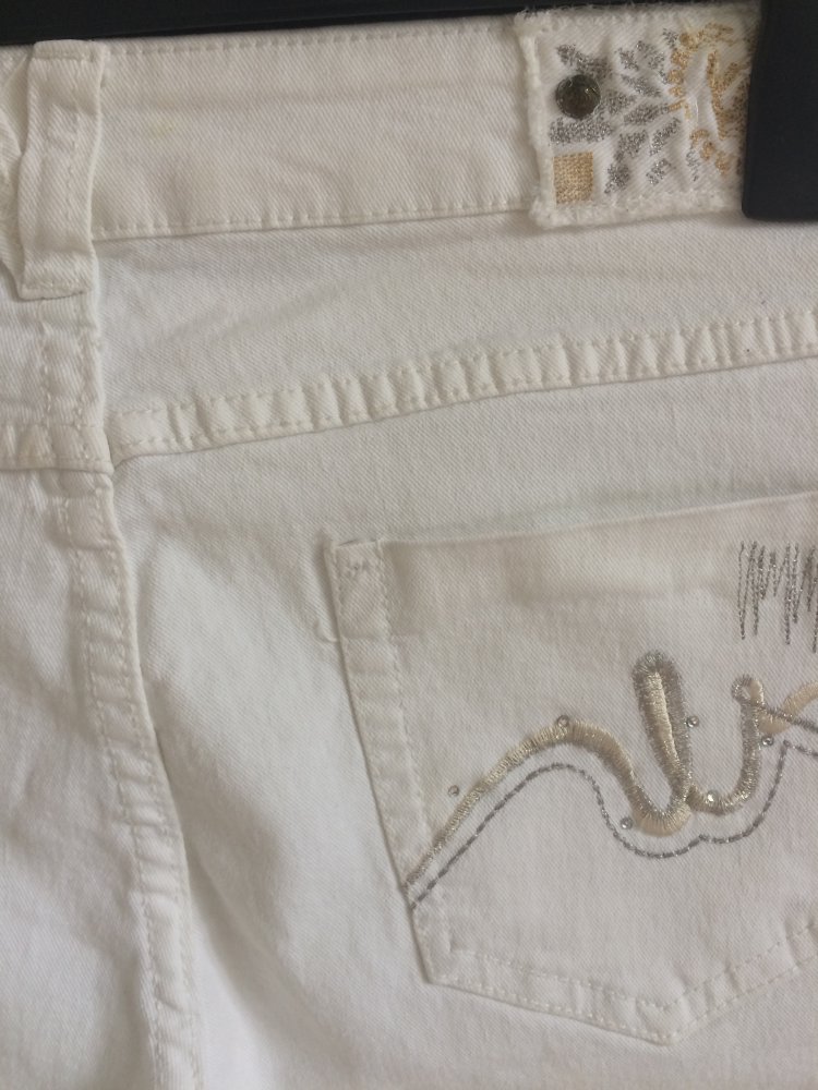 Weiße Jeans Short