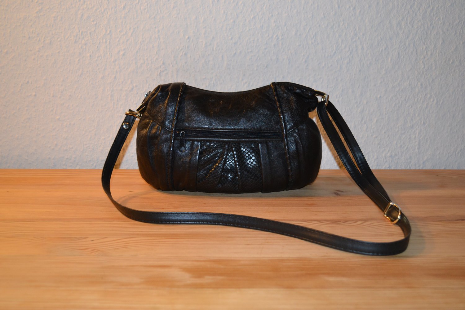 Schwarze Damen Tasche Umhängetasche 