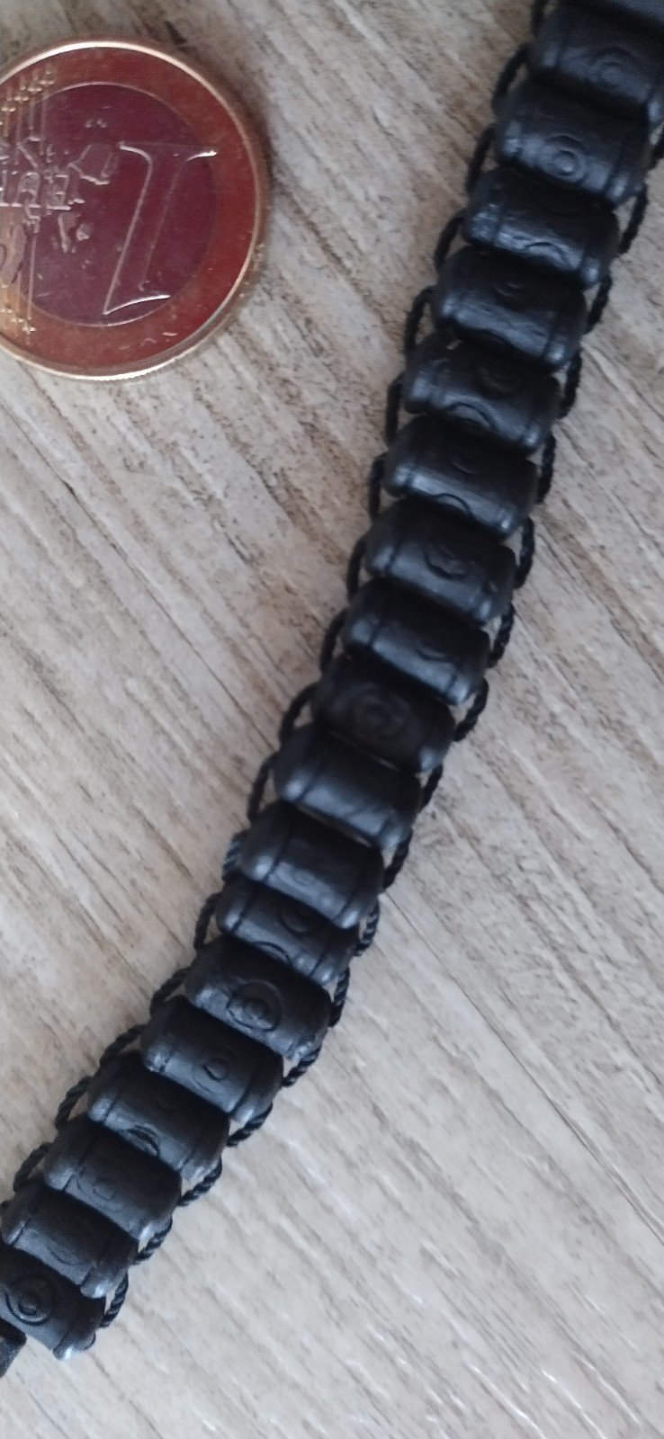Armband schwarz mit einzelnen Gliedern