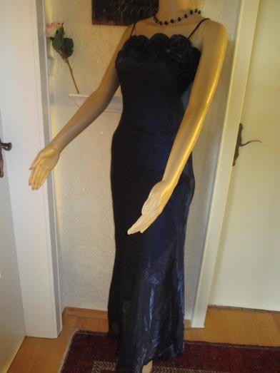    NEU * 3D Rosen * Blüten * Romantik * Anlass * Abend * Abi- Ball * Seiden Organza * Träger * Kleid 