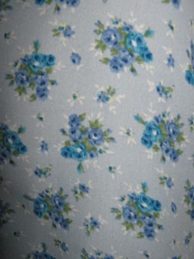 NEUw * Original VINTAGE * DESIGNER * Petit * Mille Fleurs * Romantik * Rosen- Blüten * Volant * Bluse * Gr. 38- 40/ S- M * hell- blau * Pastell *