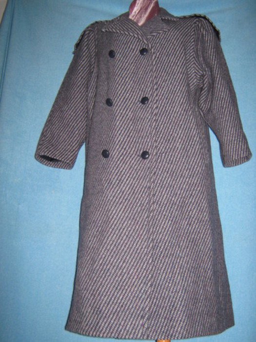 NEUw * Edel * ausgefallen * DESIGNER * Original Granny VINTAGE * Boho * Wolle- Mantel * Kurz- Gr. 18 * 38- 40/ M * dunkel- blau * grau * natur * cremè- beige *