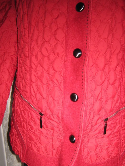 NEU * Edel * klassisch * Stepp- Jacke mit Fake Fur * Webpelz ''BIBA by ESCADA'' Gr. 36- 38/ S * kamin- rot *