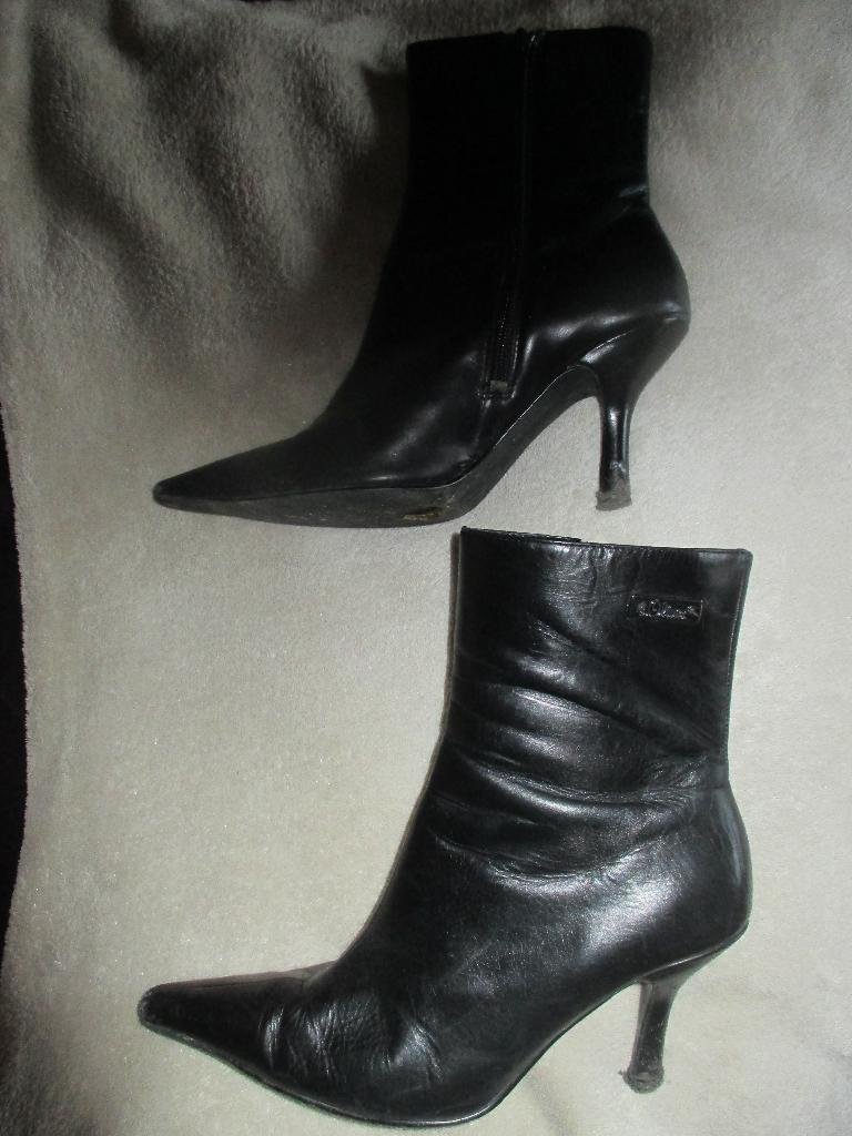 NEUw * Echt- Leder * High-Heels * Stiefel Stiefeletten 