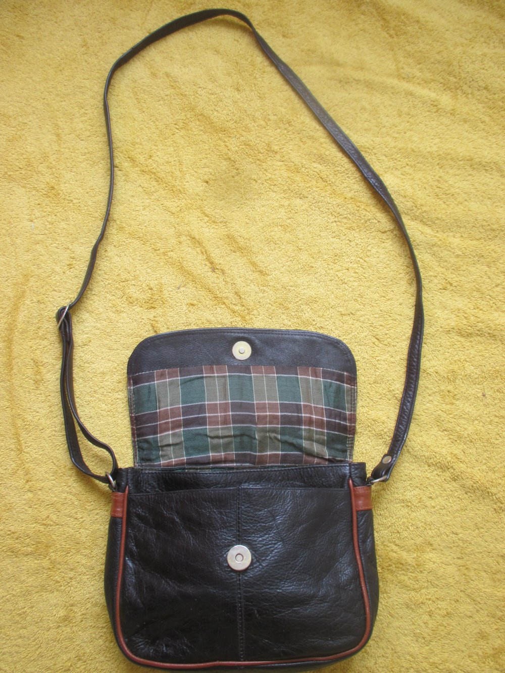 Original 1980er VINTAGE * DESIGNER * Echt Nappa- Leder * Hand * Umhänge * Clutch * Tasche * Tote * schwarz * hell- braun *