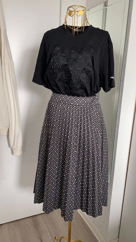 NEU * 60er Retro- Style * Rauten * Pliseè- Falten * Gummizug Midi- Rock 