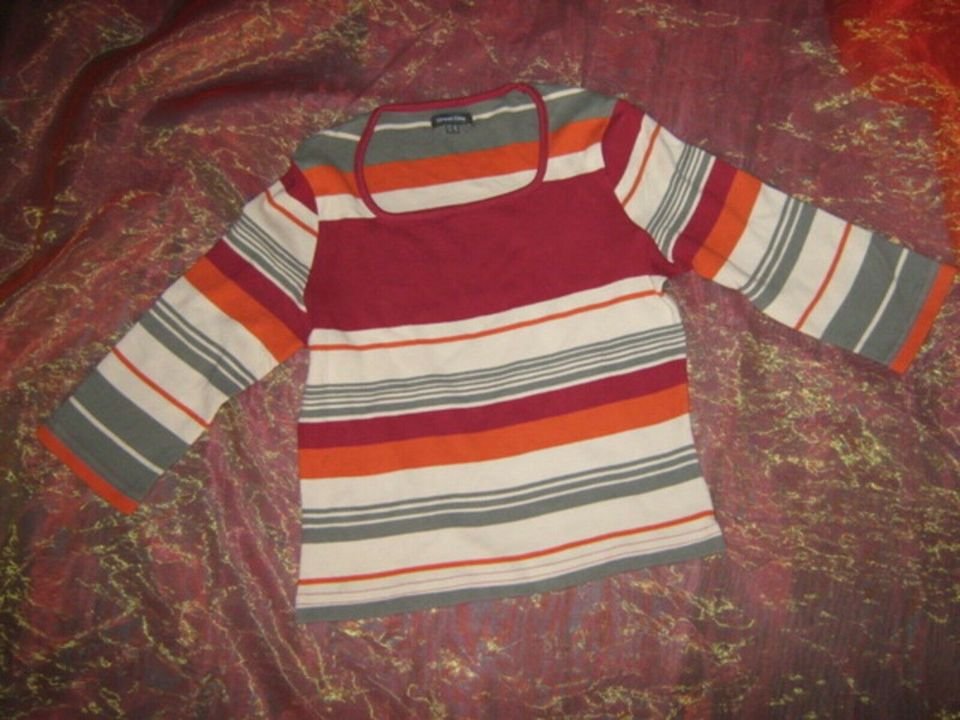 NEUw * Sexy * edel Business * Freizeit * Streifen * Ringel * Dreiviertel * 3/4 Arm * T- Shirt 