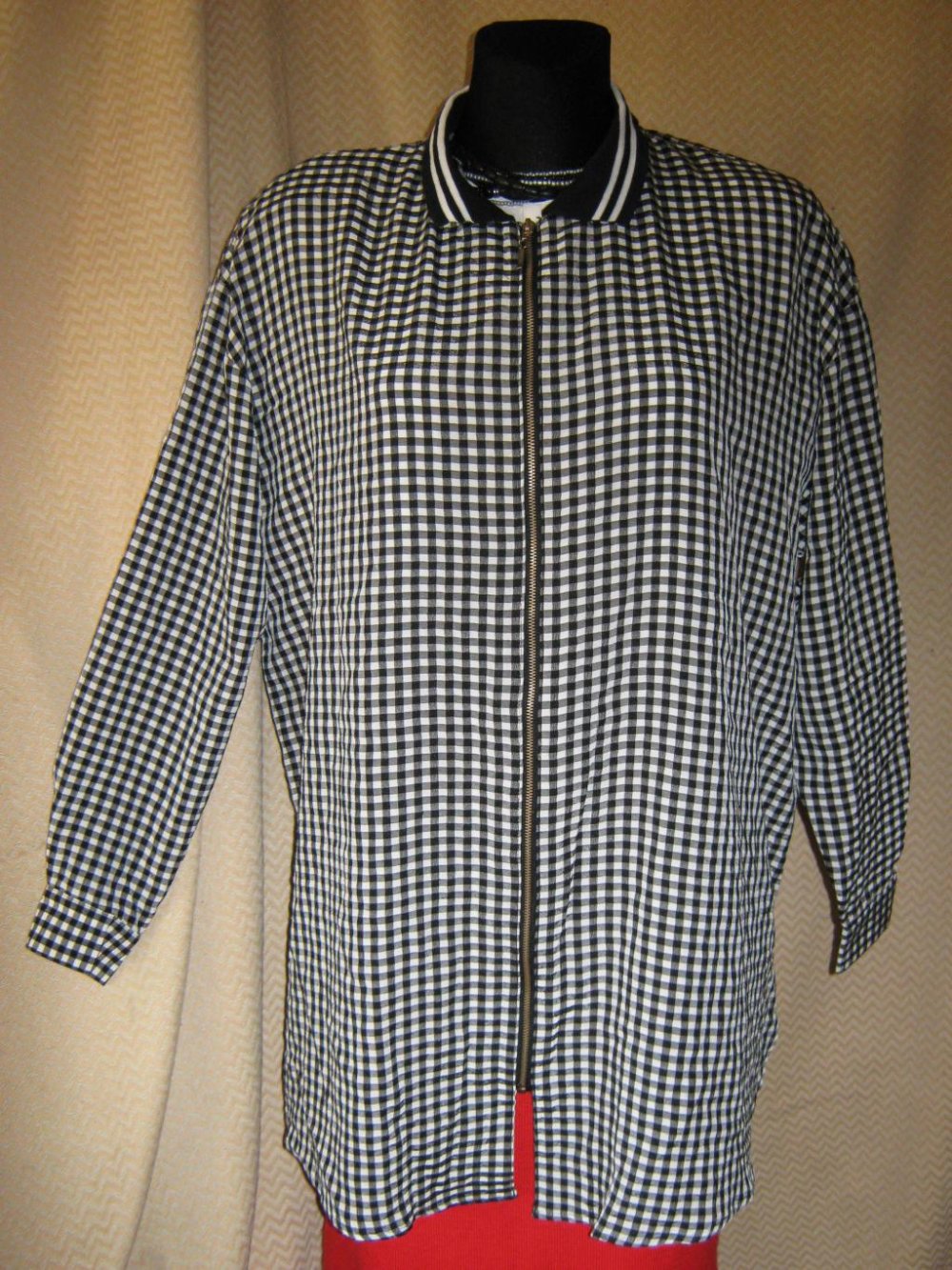NEU * Stylisch * Original VINTAGE * Rockabilly * Vichy- Karo * Allround * DESIGNER * Jacke * Gr. 40- 42, 44- 46/ M- L * schwarz * weiss * black and withe *