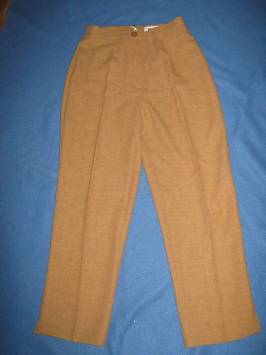 NEU * Edel * Original VINTAGE * Business * Freizeit * Leinen- Struktur * Anzug * High Waist * Hose 