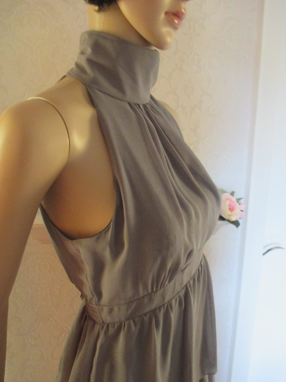 NEU * Edel * Abi- Ball * Ausgeh * Anlass * Cocktail * Seiden- Chiffon * Stufen * Mini- KLEID 