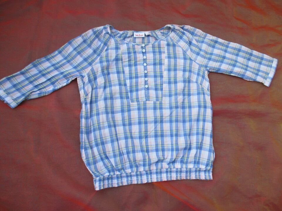 NEU * Lässsig * modern * Dreiviertel * Kurz * Arm * Madras- Karo Bluse 