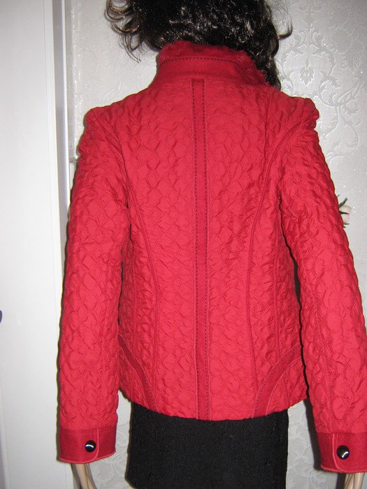 NEU * Edel * klassisch * Stepp- Jacke mit Fake Fur * Webpelz ''BIBA by ESCADA'' Gr. 36- 38/ S * kamin- rot *