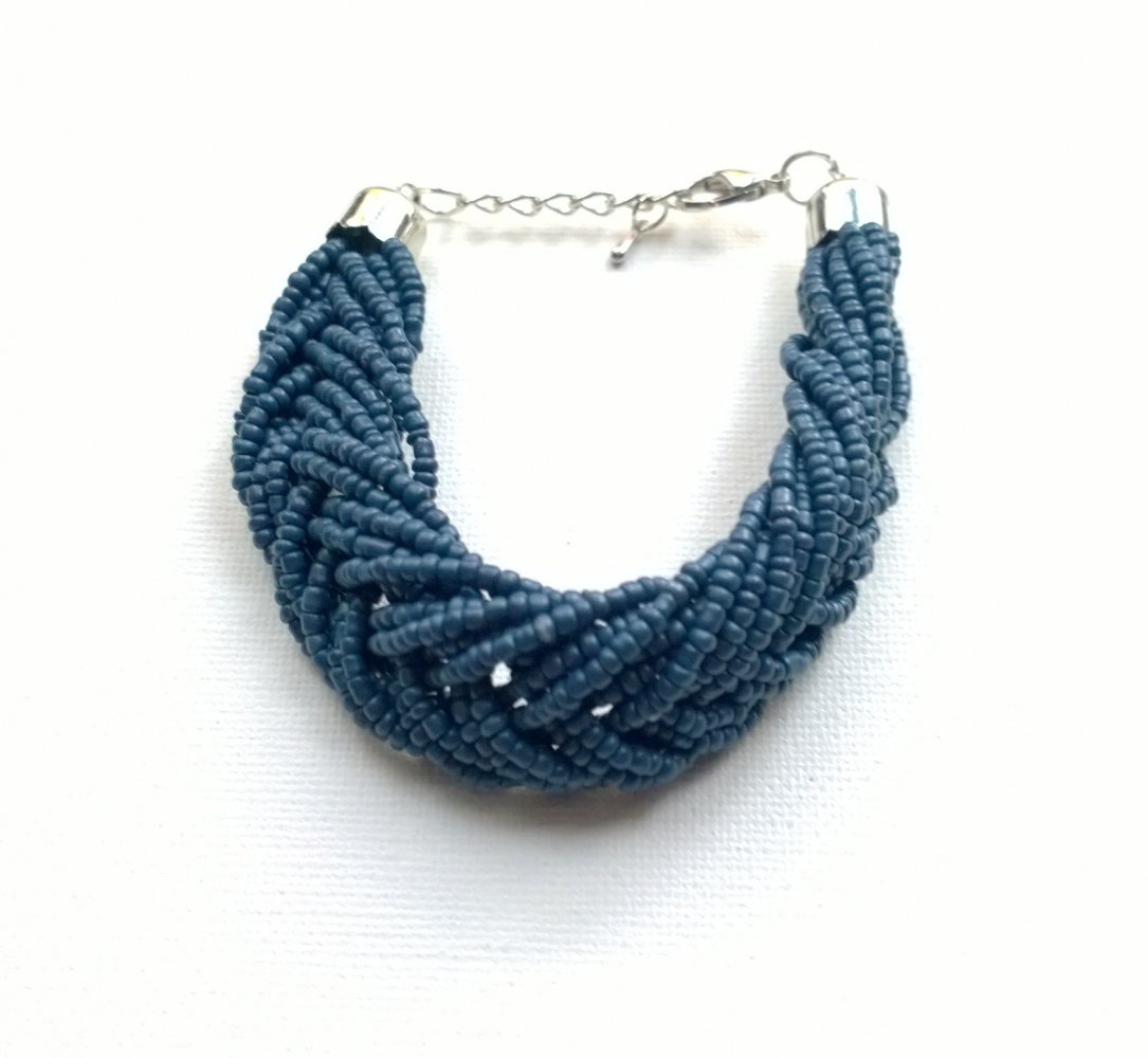 Armband, maritim, geflochten, blau