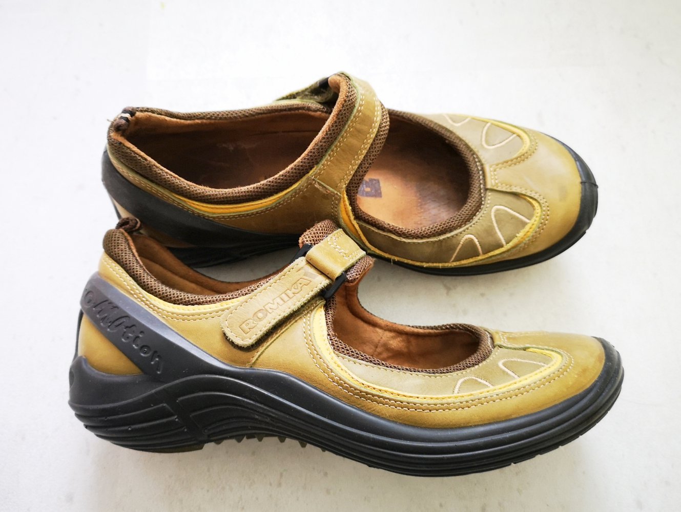 Romika Romotion, Halbschuhe,Riemchenballerinas, Gr.38 grün, khaki