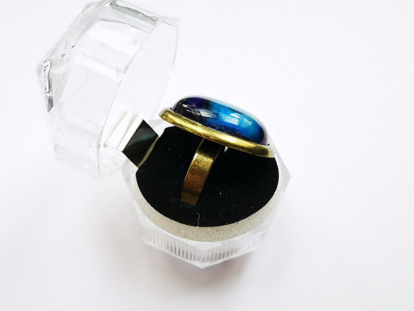 Ring altgold Pfauenauge Gr.17