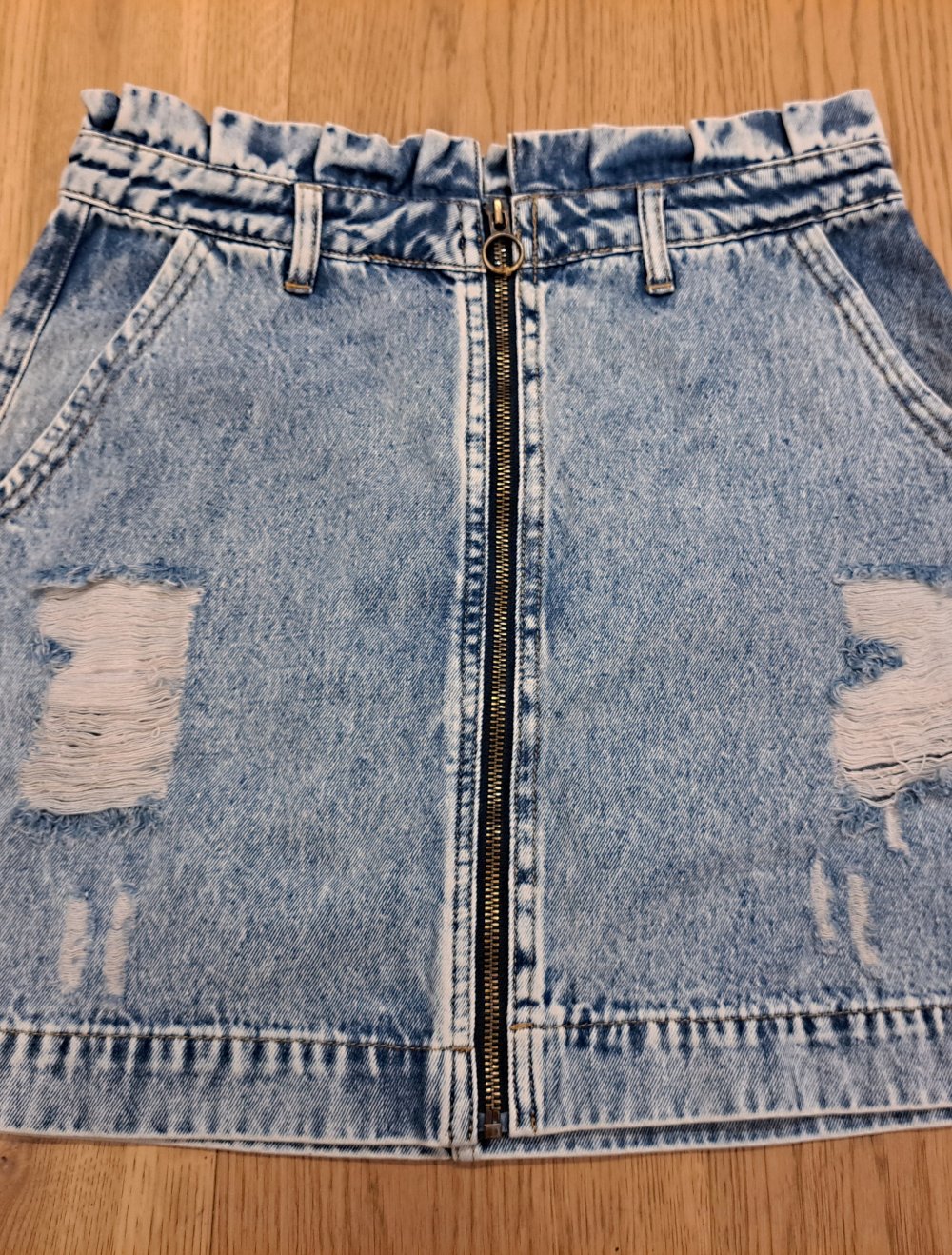 Shein Jeansrock destroyed 90s Waschung High Waist