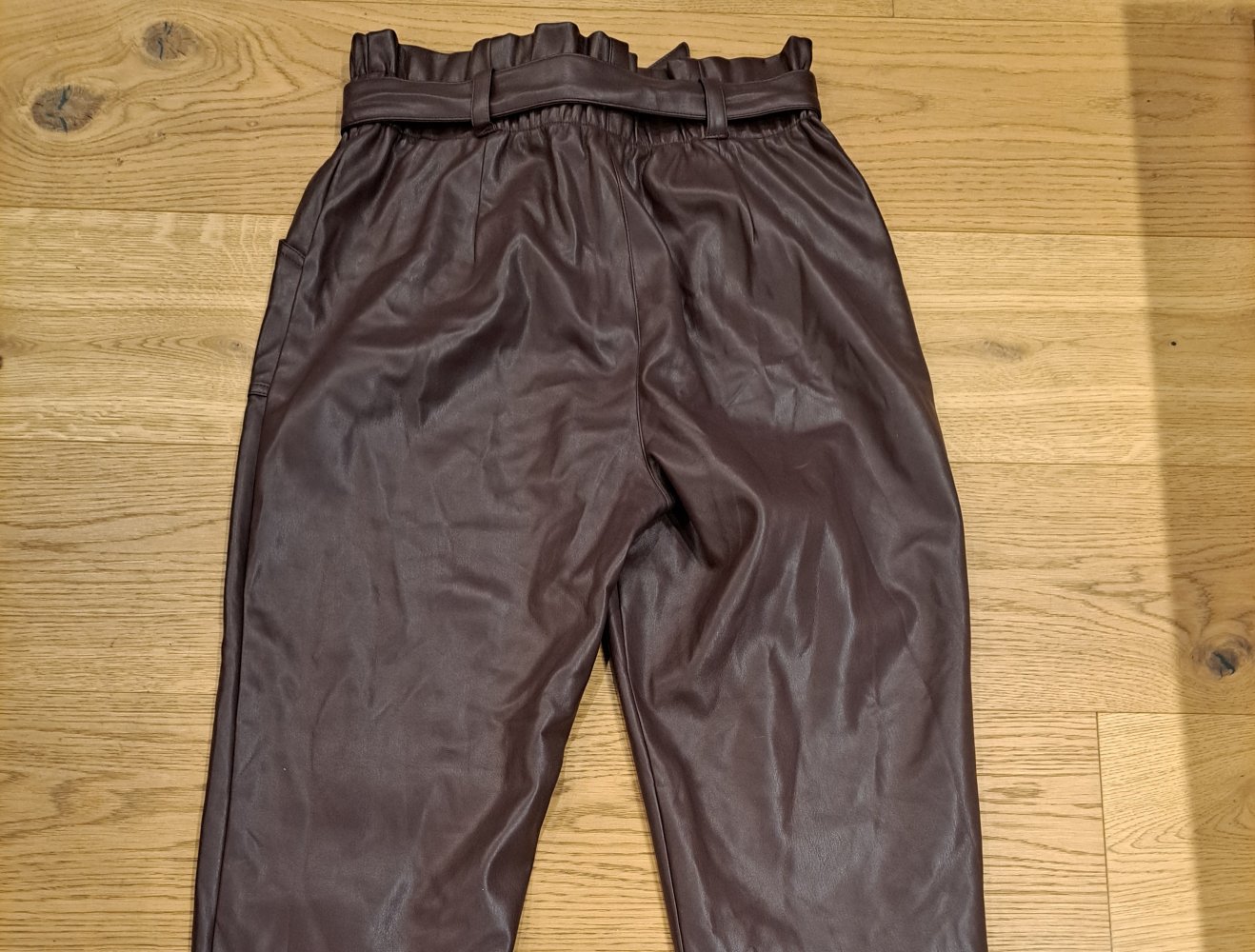 Only Lederhose Paperbag Tall bordeaux Gürtel