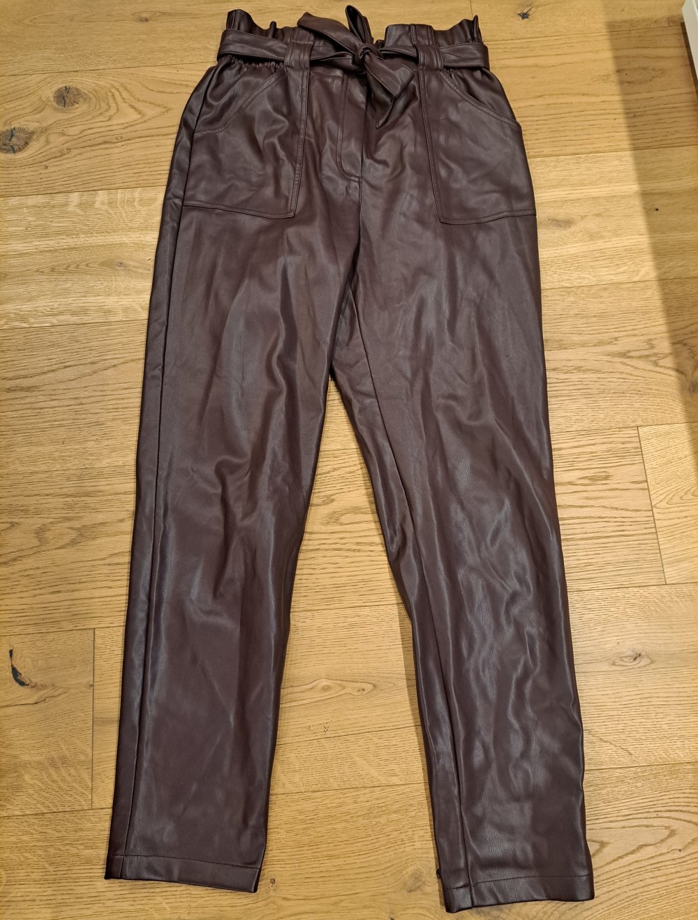 Only Lederhose Paperbag Tall bordeaux Gürtel