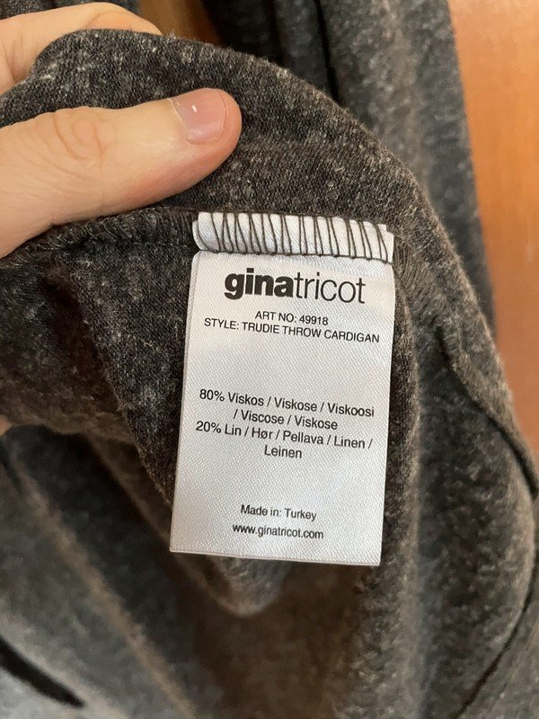Grauer Cardigan aus Leinen/Viskose von Gina Tricot *Mengenrabatt*