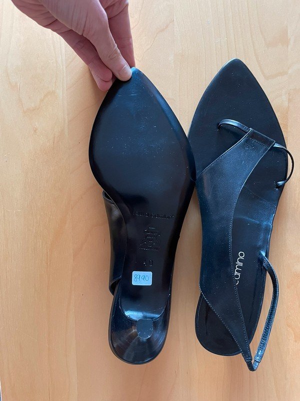 schwarze Echtleder-Sandalen, Neu mit Originalkarton, *Mengenrabatt*