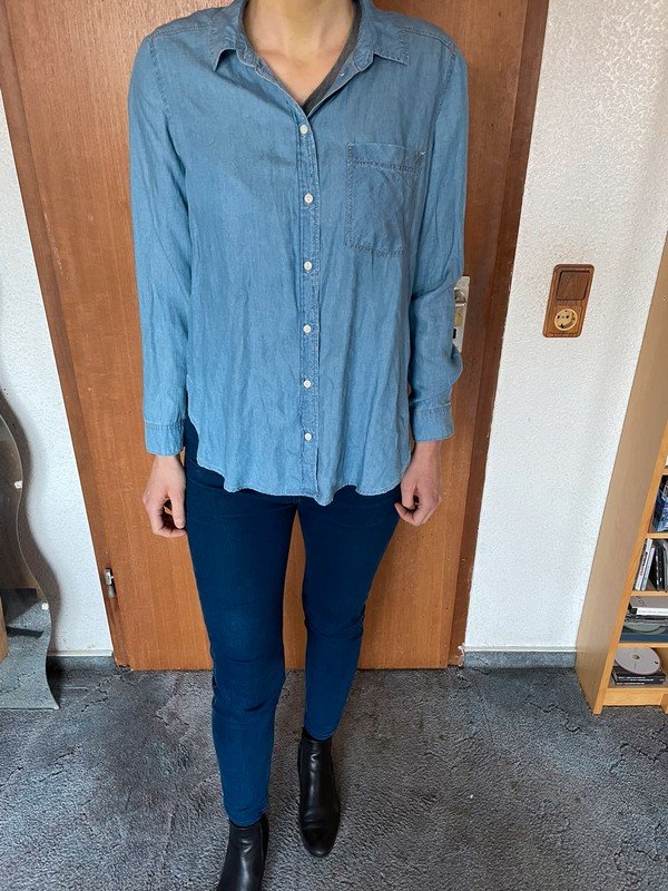 Blaues Jeanshemd aus 100% Lyocell *Mengenrabatt*