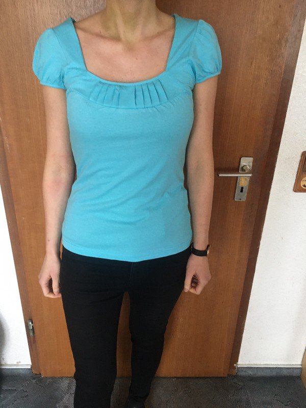 türkisfarbenes Shirt aus 100% Baumwolle *Mengenrabatt*