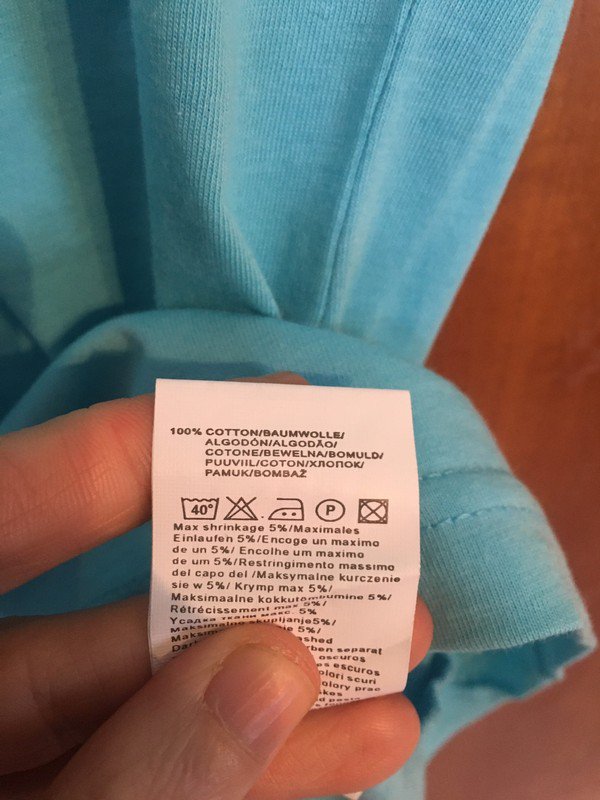 türkisfarbenes Shirt aus 100% Baumwolle *Mengenrabatt*