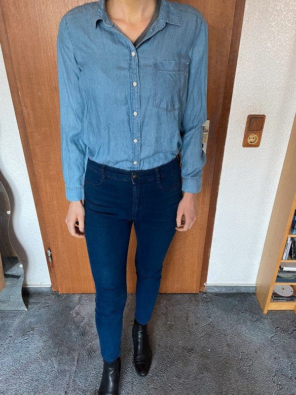 Blaues Jeanshemd aus 100% Lyocell *Mengenrabatt*